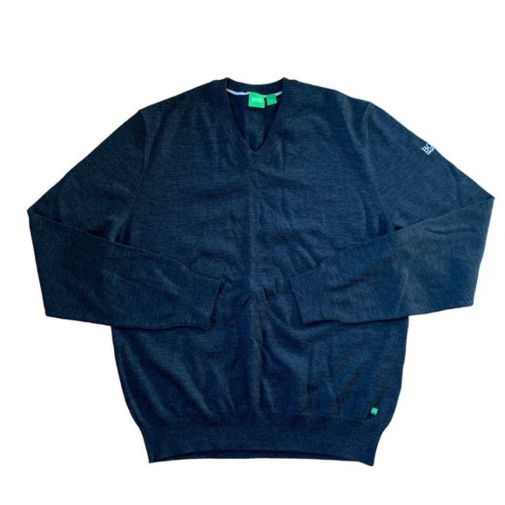 Boss Hugo Boss Gray Long Sleeve Sweater Size Medium